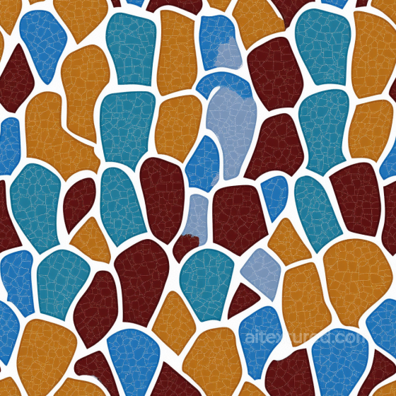 mosaic PBR texture with colorful cracked stone chip pattern Mosaic texture preview