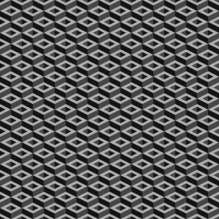 Hollow Cube Pattern Wallpaper seamless PBR texture preview