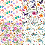 Watercolor Butterflies 