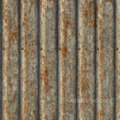 Weathered Metal Roofing Seamless Texture seamless Roofing PBR texture