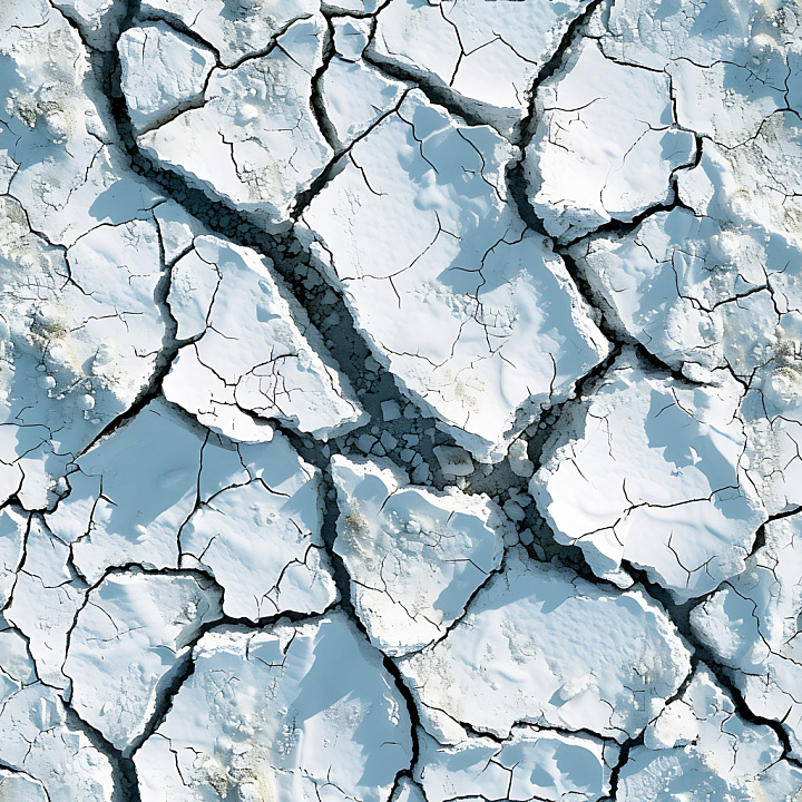 Cracked Dry Earth with Deep Fissures and Dusty Surface seamless PBR texture preview