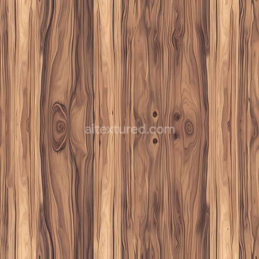 Seamless 3D PBR Light Walnut Wood Planks Texture with Distinctive Grain and Knots