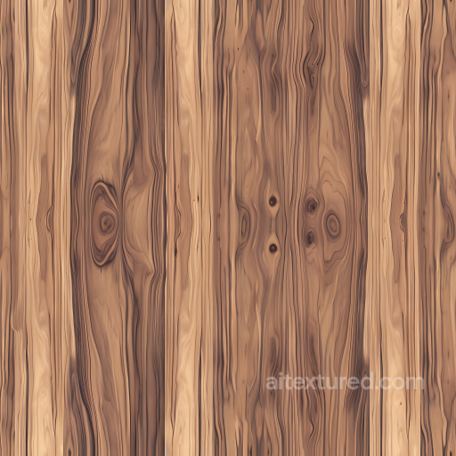 Light Walnut Wood Planks Texture with Distinctive Grain and Knots seamless Wood PBR texture
