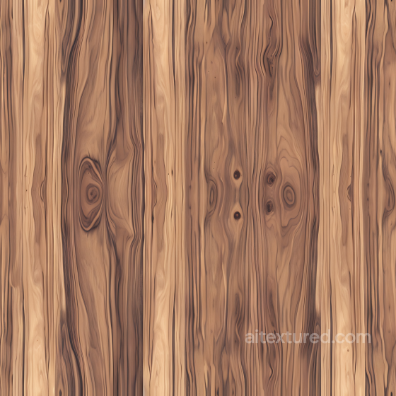 Light Walnut Wood Planks Texture with Distinctive Grain and Knots Wood texture preview