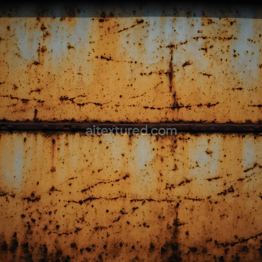 Seamless 3D PBR Rusty Metal Texture Featuring Cracks and Pitted Surface