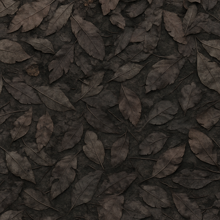 Dry Leaves And Dead Leaves Ground Cover For Halloween seamless PBR texture preview