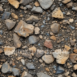 seamless Seamless 3D PBR Rocky Ground Texture Featuring Mixed Pebbles and Stones texture 8k free download PBR