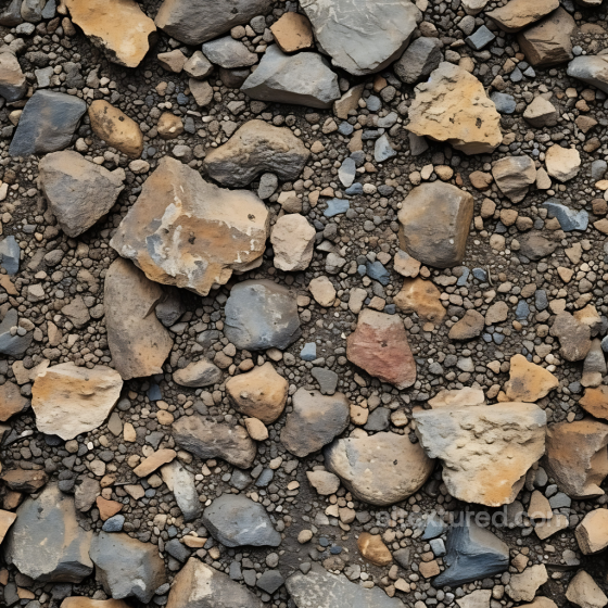 Rocky Ground Texture Featuring Mixed Pebbles and Stones Stone texture preview