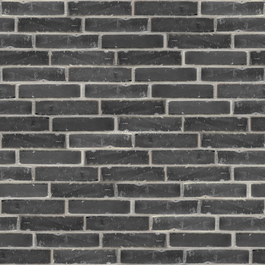 Seamless dark brick texture for 3D modeling