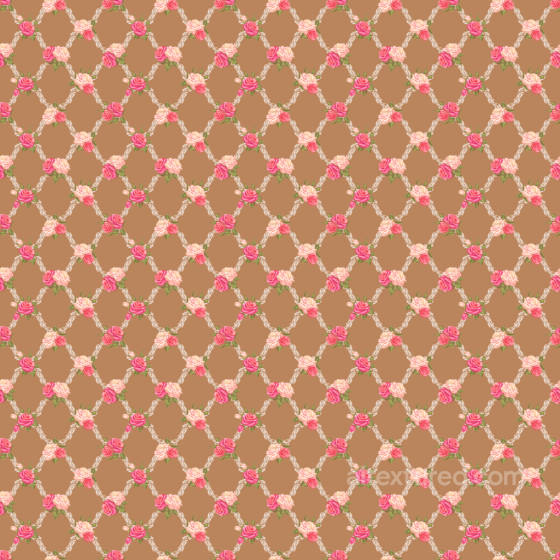 Floral Fabric Texture Featuring Pink and Cream Roses on Brown Floral texture preview