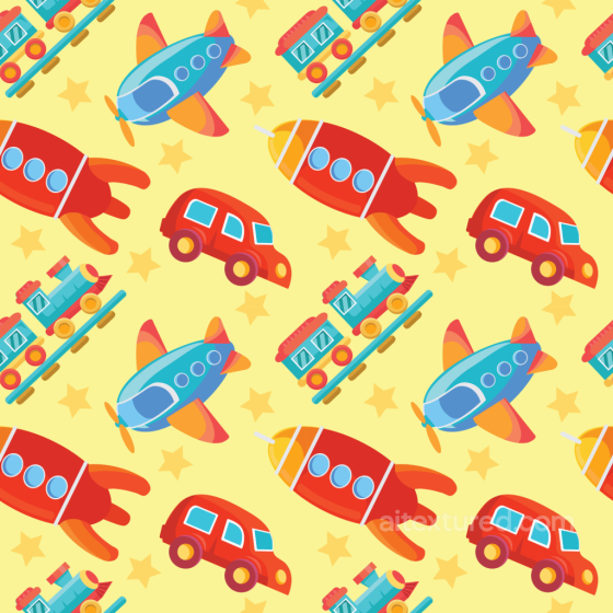 Toy Pattern Texture in Bright Primary Colors for Baby Boy Baby Boy texture preview