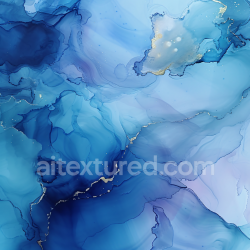 seamless Seamless 3D Alcohol Ink PBR Texture Featuring Blue Fluid Waves and Gold Veins texture 8k free download PBR