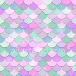 seamless Seamless 3D PBR Texture of Pastel Colored Mermaid Scale Pattern with Sparkling Highlights texture 8k free download PBR