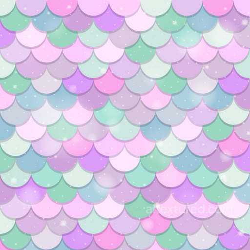 Pastel Colored Mermaid Scale Pattern Seamless Texture with Sparkling Highlights seamless Mermaid Scale  PBR texture