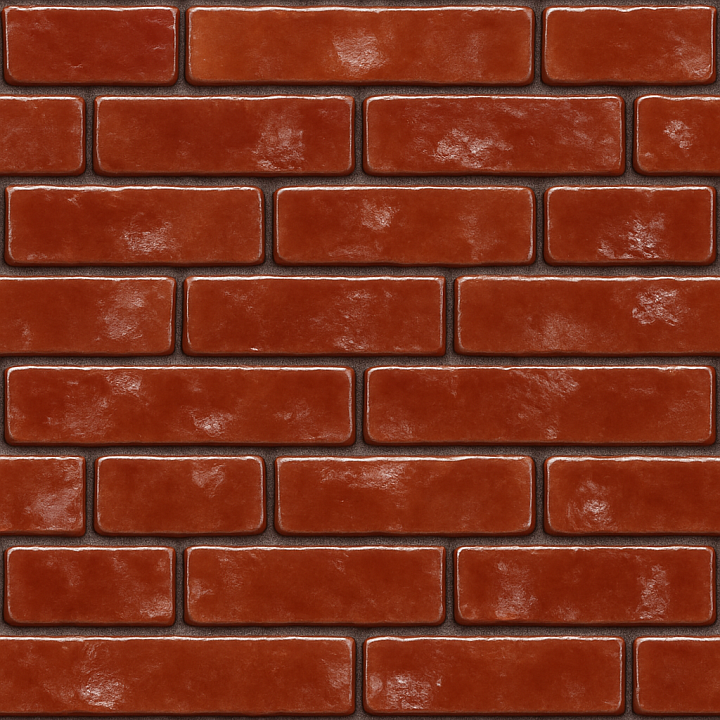 Shiny Brick seamless PBR texture preview