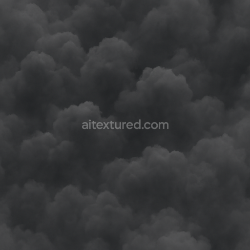 Seamless 3d texture pbr 8k of silhouetted storm gray cumulonimbus clouds
