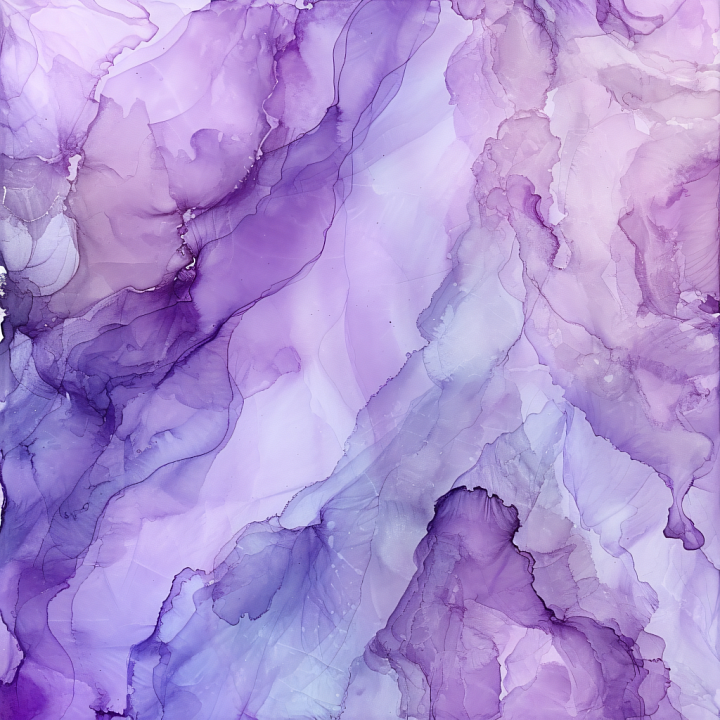 Alcohol Ink Featuring Purple and Violet Fluid Waves seamless PBR texture preview