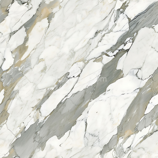 Seamless 3D PBR Bianco Lasa Natural White Marble Texture with Polished Surface and Subtle Veining