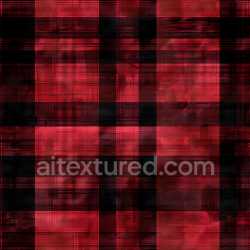 seamless Seamless Red and Black Plaid 3D PBR Texture with Fabric Grain Pattern texture 8k free download PBR
