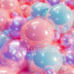 seamless Seamless 3D Inflated Glossy Bubble PBR Texture in Pink and Blue texture 8k free download PBR