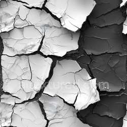 seamless Seamless 3D Cracked and Holed White Paint PBR Texture with Jagged Fractures texture 8k free download PBR