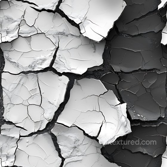 Cracked and Holed White Paint PBR Texture with Jagged Fractures Cracked & Holes texture preview