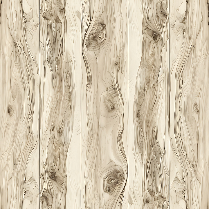 Light Knotted Wood Planks with Distinct Grain Pattern seamless PBR texture preview