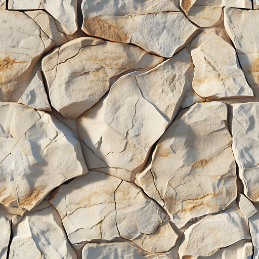 Stone Texture of Weathered Sandstone Rock Ground with Natural Cracks seamless Stone PBR texture