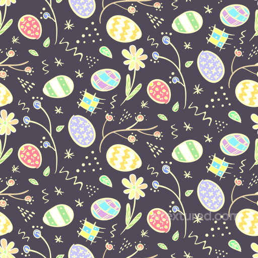 with Colorful Easter Eggs and Floral Pattern seamless All Christmas Digital paper PBR texture
