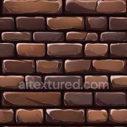 seamless Seamless 3D Cracked Brown Brick Wall PBR Texture with Subtle Chipped Edges texture 8k free download PBR