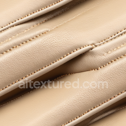 seamless Seamless 3D beige pebbled leather PBR texture with stitched padded panels texture 8k free download PBR