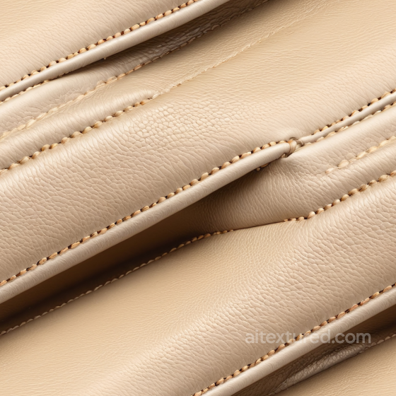 beige pebbled leather PBR texture with stitched padded panels Leather texture preview
