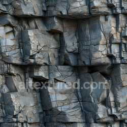 seamless Seamless 3D fractured basalt cliff rock PBR texture with rugged cracks and cool tones texture 8k free download PBR