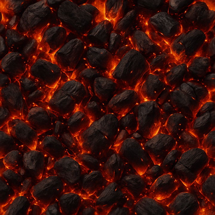 Glowing Ember Surface seamless PBR texture preview