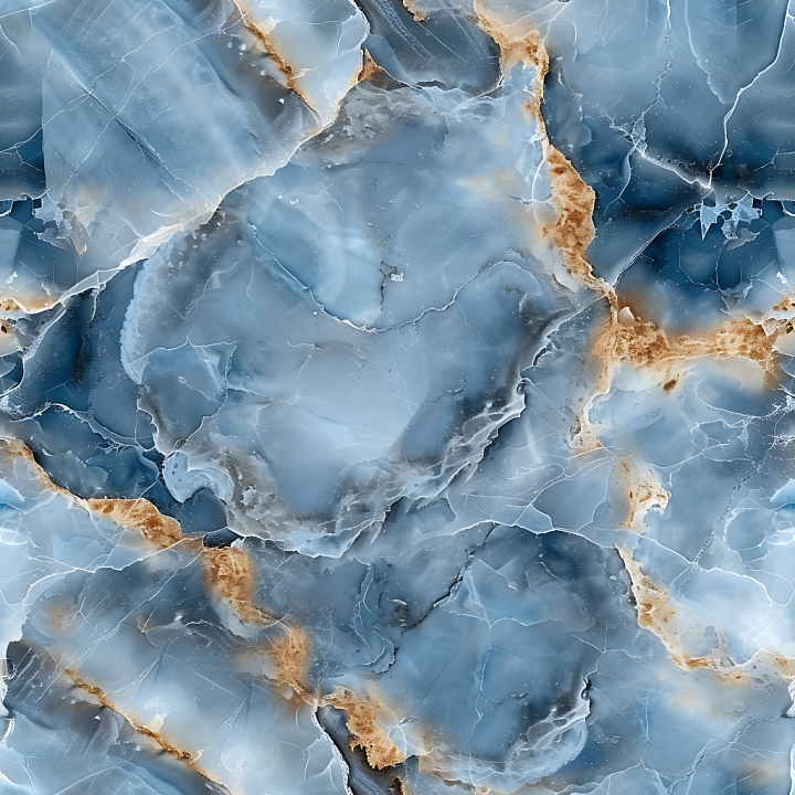 Blue de Savoie Marble Featuring Natural Blue and Gold Vein Patterns seamless PBR texture preview