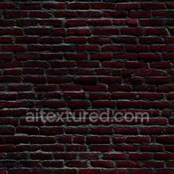 seamless Seamless 3D PBR Texture of Dark Red Cracked Brick Wall with Weathered Surface texture 8k free download PBR