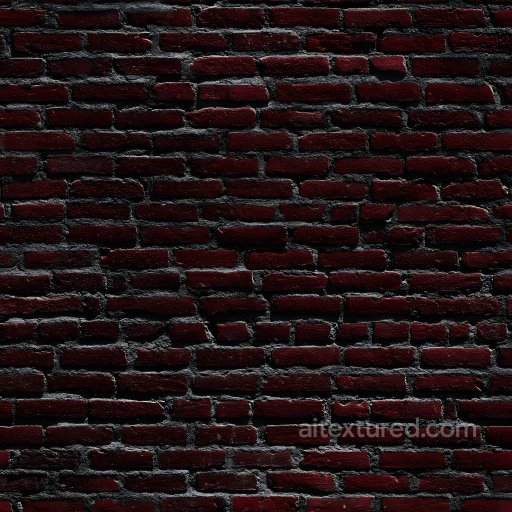 Dark Red Cracked Brick Wall Seamless Texture with Weathered Surface seamless Brick PBR texture