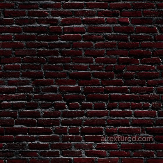 Dark Red Cracked Brick Wall Seamless Texture with Weathered Surface Brick texture preview