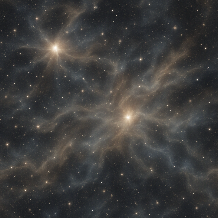 Starfield With Cosmic Dust Trails And Radiant Glow Effects seamless PBR texture preview
