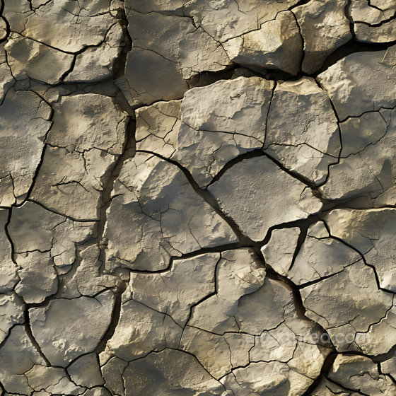 Cracked Dry Stone Ground PBR Texture with Weathered Earth Tones Stone texture preview