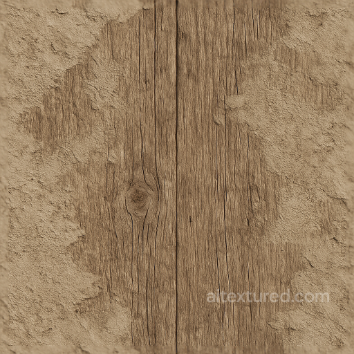 Wallpaper With Rustic Wood Grain And Roughcast Plaster Finish seamless Wallpaper PBR texture