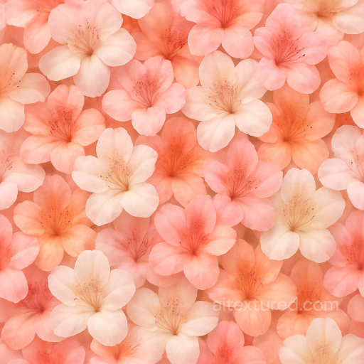 Of Vivid Azalea Clusters Showing Detailed Flower Softness And Color Variations seamless Flowers PBR texture