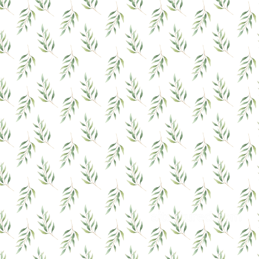 Watercolor Greenery Leaves on White Background Seamless Texture seamless watercolor greenery PBR texture