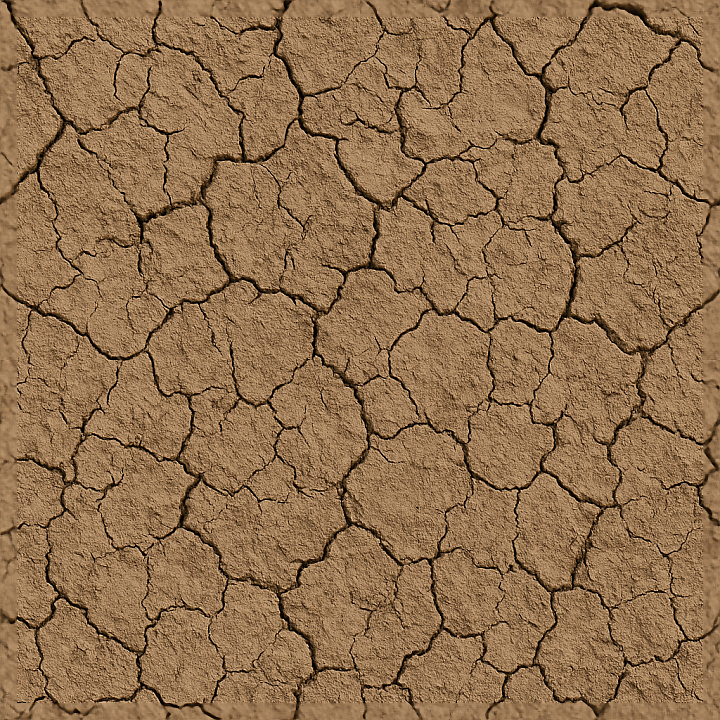 Dry Mud Cracks With Natural Clay Tones seamless PBR texture preview