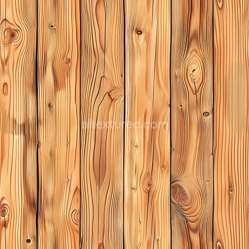 Seamless 3D Knotty Pine Wood Planks PBR Texture with Detailed Grain