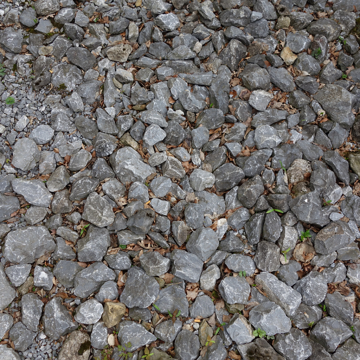 Natural Stone Gravel with Realistic Rock Details seamless PBR texture preview