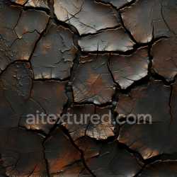 seamless Seamless 3D cracked burnt earth PBR texture with deep fissures and rugged surface texture 8k free download PBR