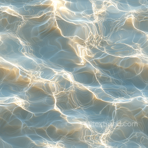 Shallow Water Seamless Texture with Detailed Caustics and Subtle Wave Patterns seamless Water PBR texture
