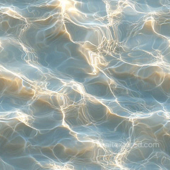 Shallow Water Seamless Texture with Detailed Caustics and Subtle Wave Patterns Water texture preview