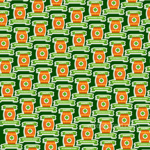 Featuring St Patrick's Day Beer Barrels and Banners seamless St patrick digital paper bundle PBR texture